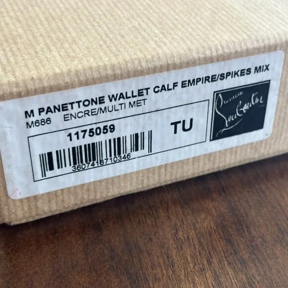 Christian Louboutin | Calf Leather Multi Rainbow Metal Spikes Panettone Wallet - Picture 16 of 16